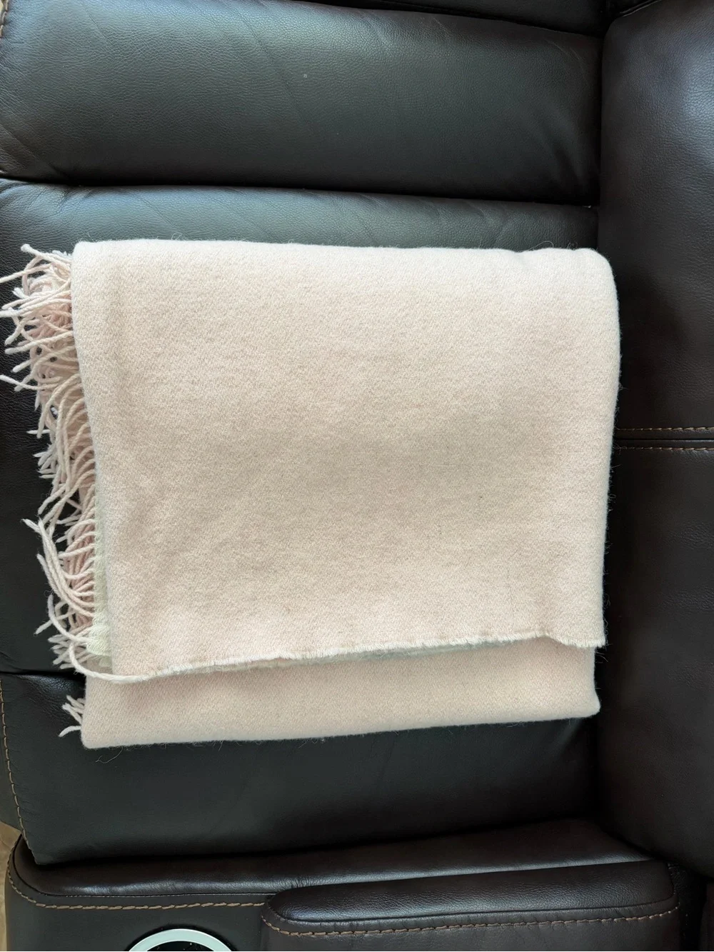 Alicia Adams Alpaca Canyon Throw Blanket Pink Powder Ivory Grey Striped Luxury